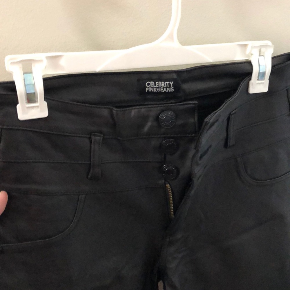 NWOT Celebrity Pink Faux leather high rise skinny